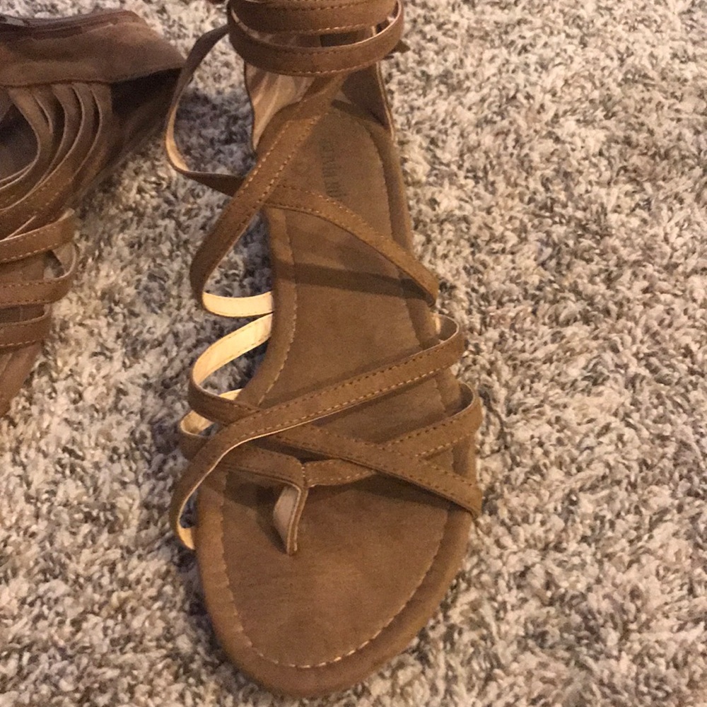 Brown gladiator sandals
